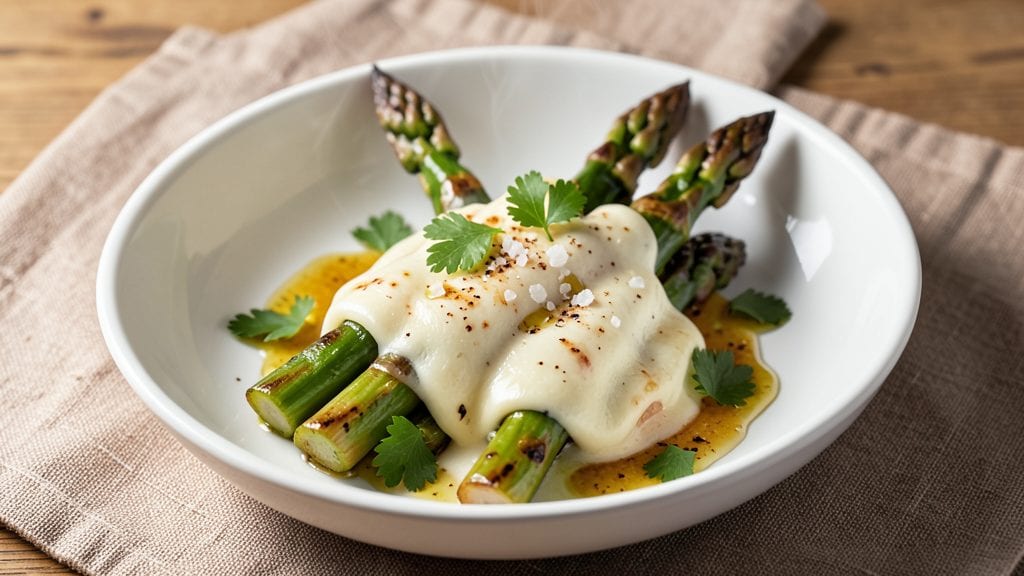 Asparagus Cheese Recipe: Crispy-Golden Blanched Spears with Melty Gruyère