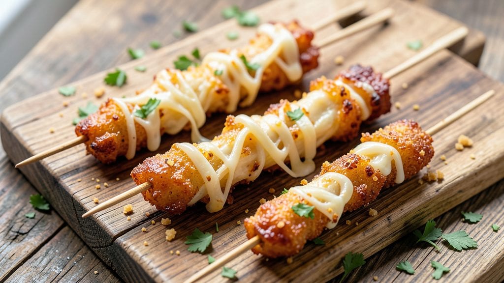 Cheese On A Stick Copycat Recipe: Crispy Breadcrumb Crown Over Gooey Pull-Apart Cheese