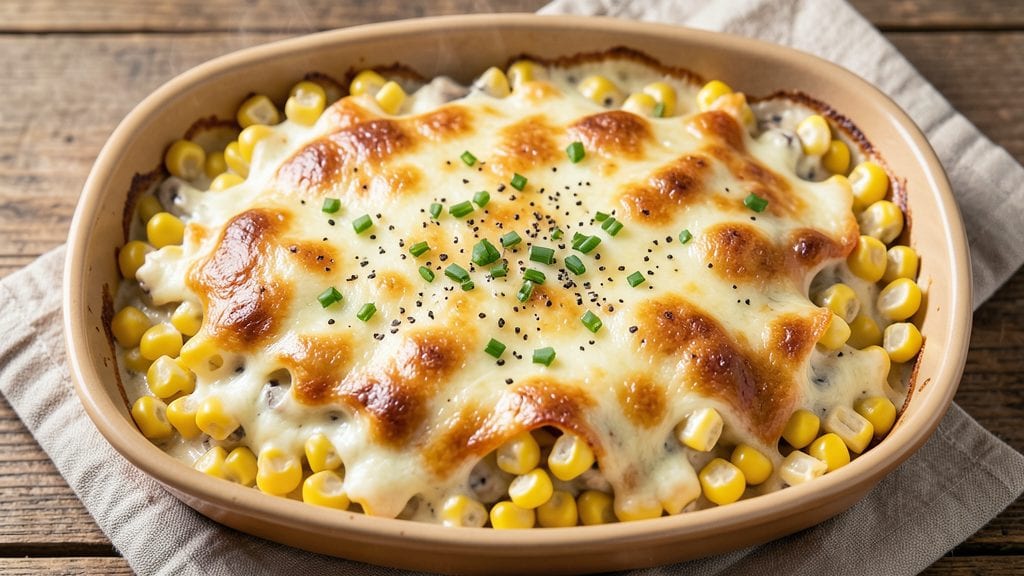 Corn Casserole With Velveeta Cheese Recipe: One-Pan Creamy Cheese Swirl Delight